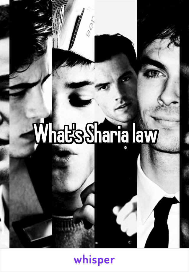 What's Sharia law