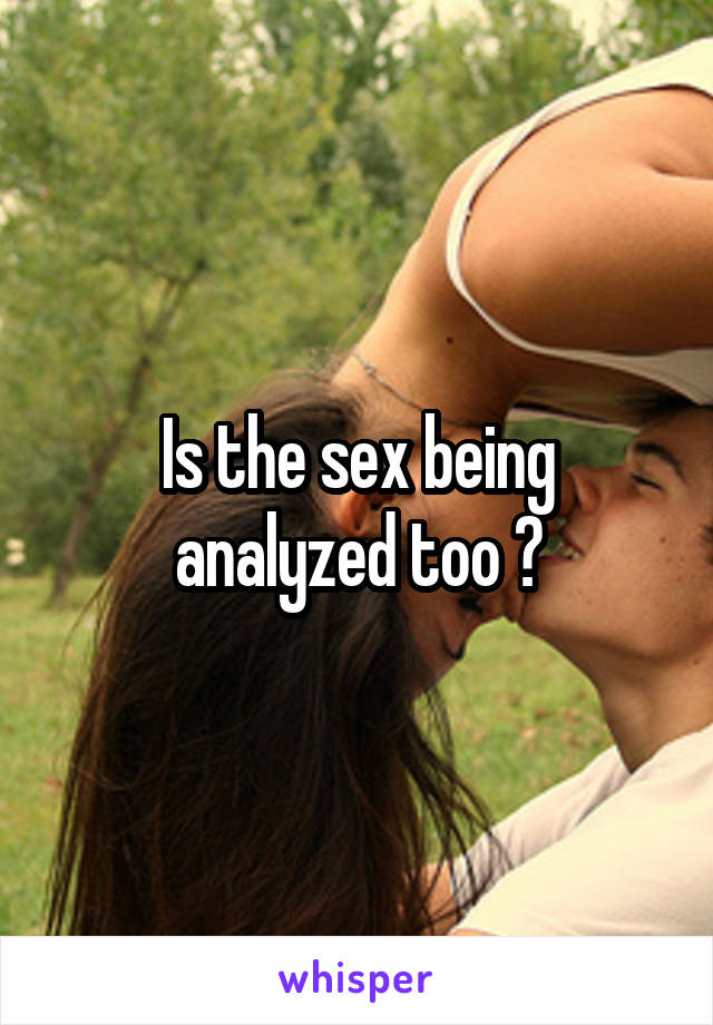 Is the sex being analyzed too ?