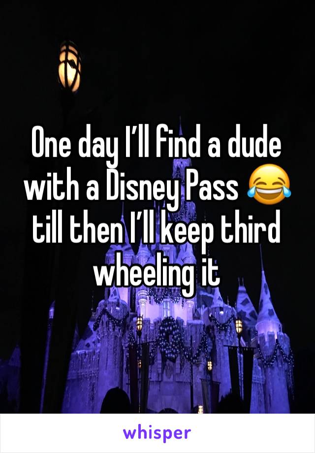 One day I’ll find a dude with a Disney Pass 😂 till then I’ll keep third wheeling it