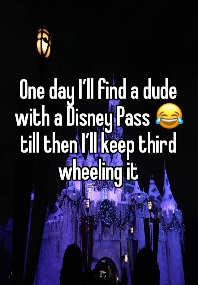 One day I’ll find a dude with a Disney Pass 😂 till then I’ll keep third wheeling it