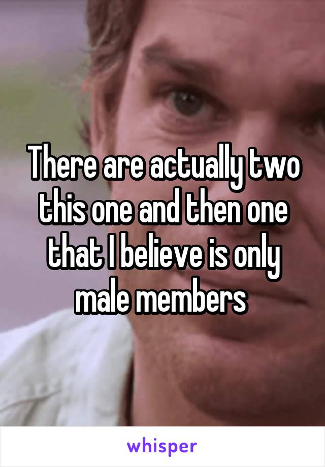 There are actually two this one and then one that I believe is only male members 