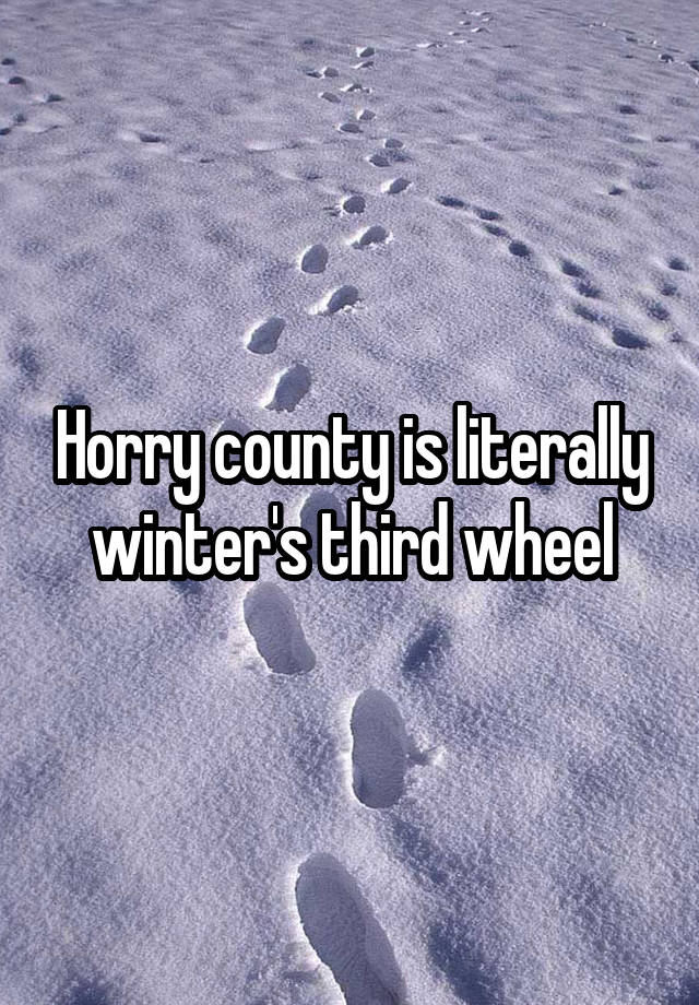 Horry county is literally winter's third wheel