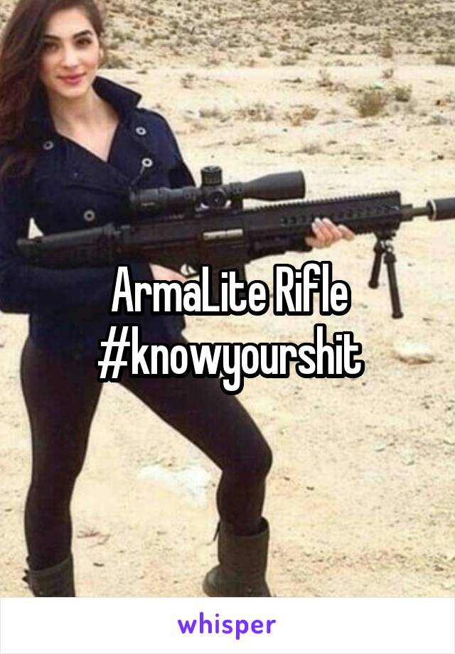 ArmaLite Rifle #knowyourshit