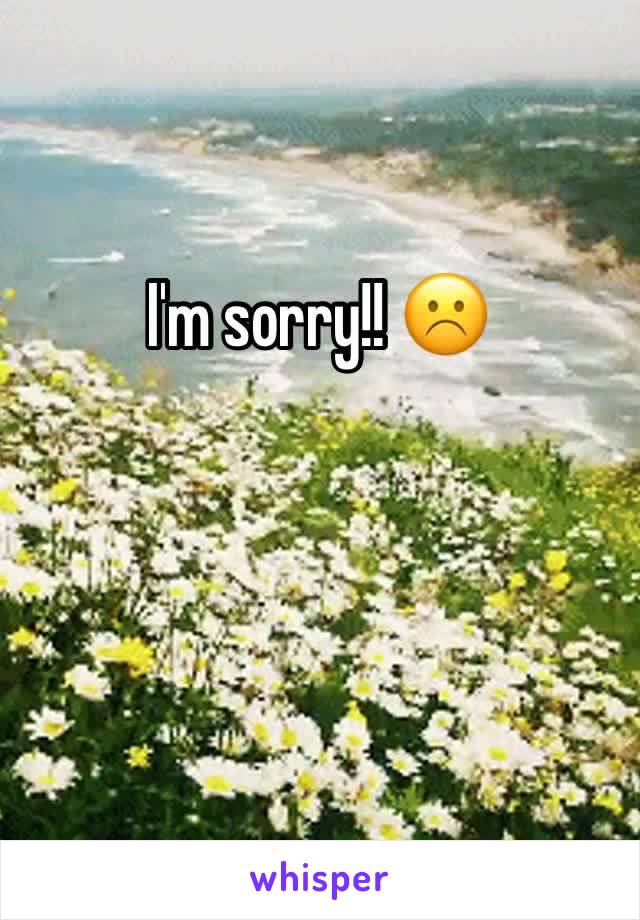 I'm sorry!! ☹️