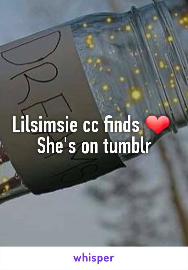 Lilsimsie cc finds ❤ 
She's on tumblr