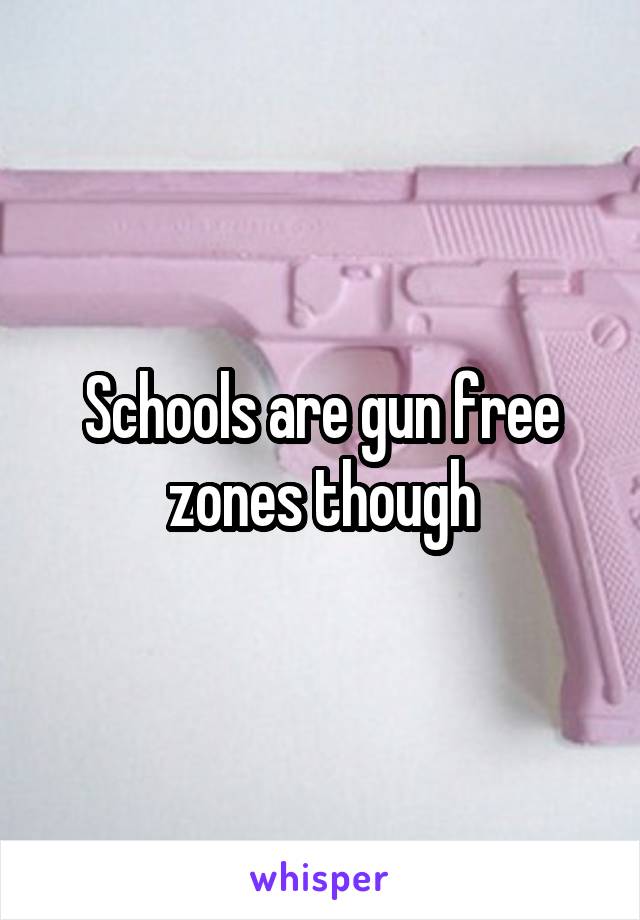 Schools are gun free zones though