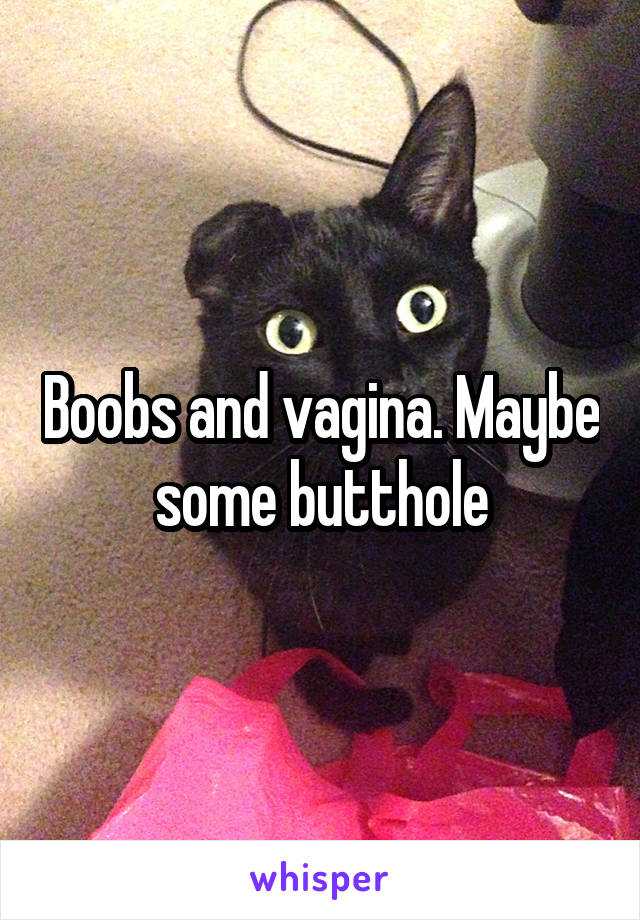 Boobs and vagina. Maybe some butthole