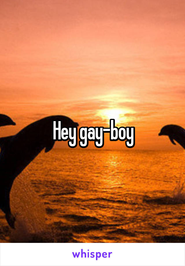 Hey gay-boy