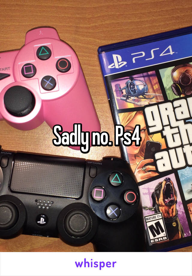 Sadly no. Ps4