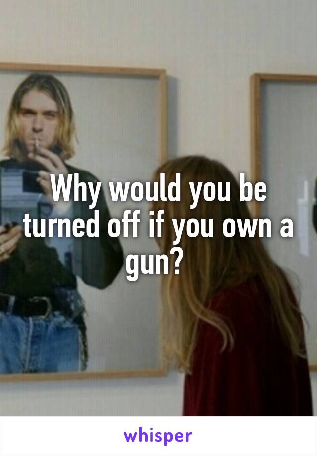 Why would you be turned off if you own a gun? 