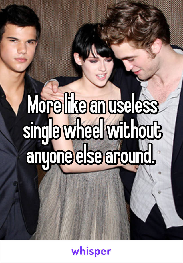 More like an useless single wheel without anyone else around. 