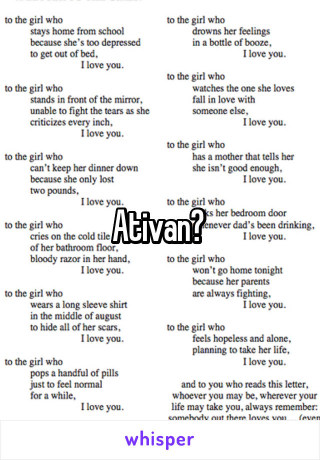 Ativan? 