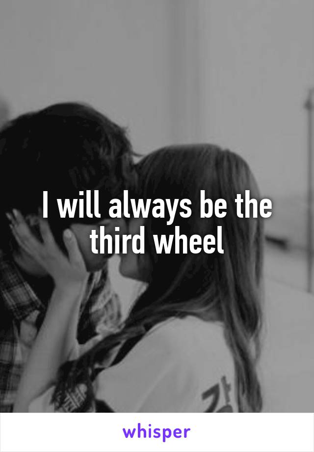 I will always be the third wheel