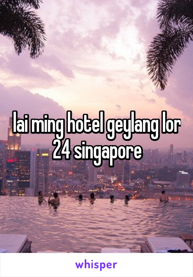 lai ming hotel geylang lor 24 singapore