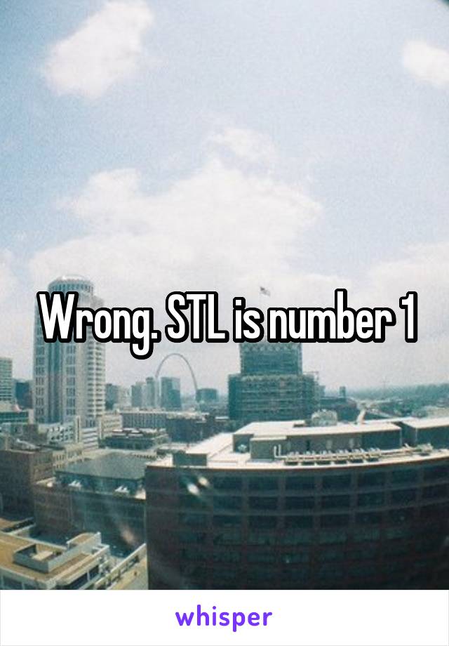 Wrong. STL is number 1