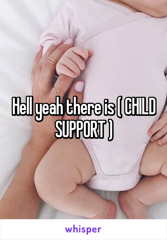 Hell yeah there is ( CHILD SUPPORT )