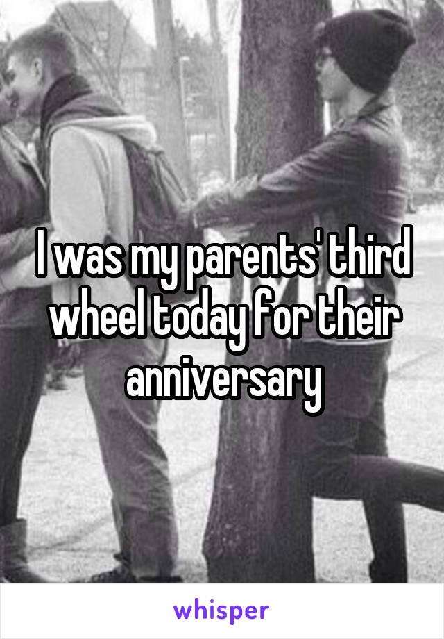 I was my parents' third wheel today for their anniversary