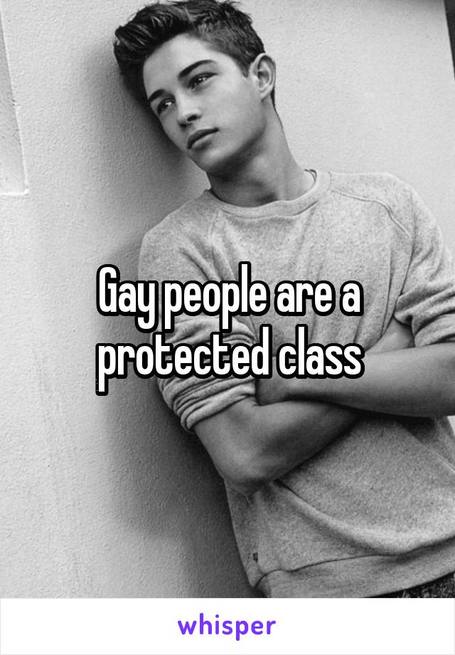 Gay people are a protected class