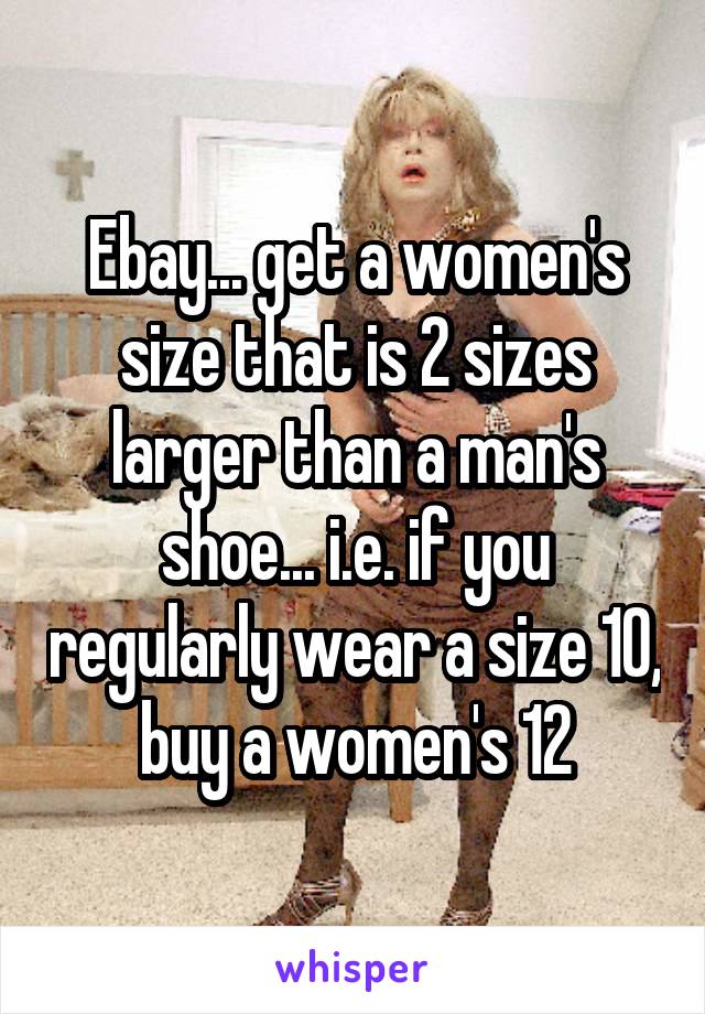 Ebay... get a women's size that is 2 sizes larger than a man's shoe... i.e. if you regularly wear a size 10, buy a women's 12