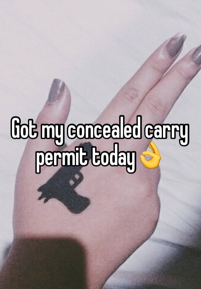 Got my concealed carry permit today👌