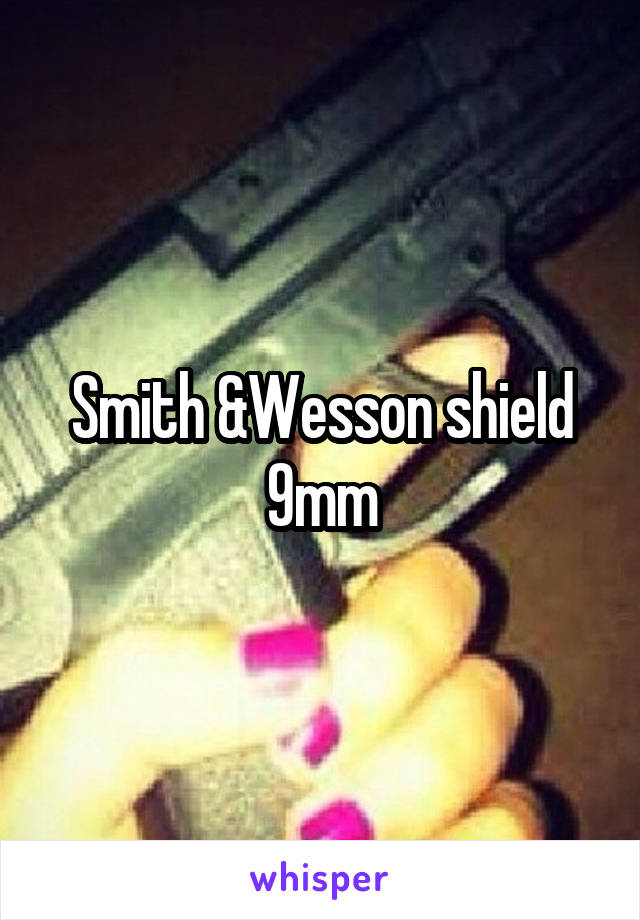 Smith &Wesson shield 9mm