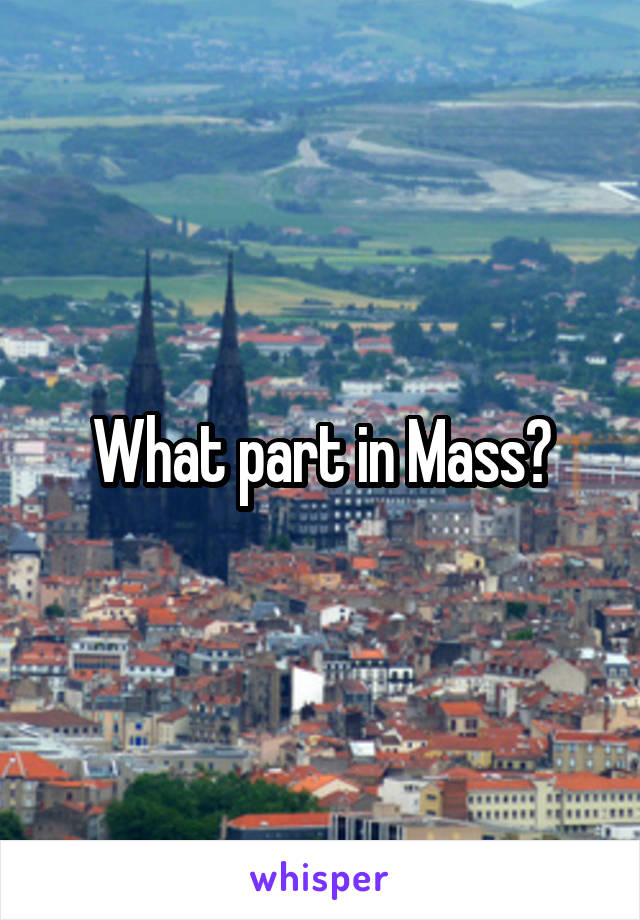 What part in Mass?