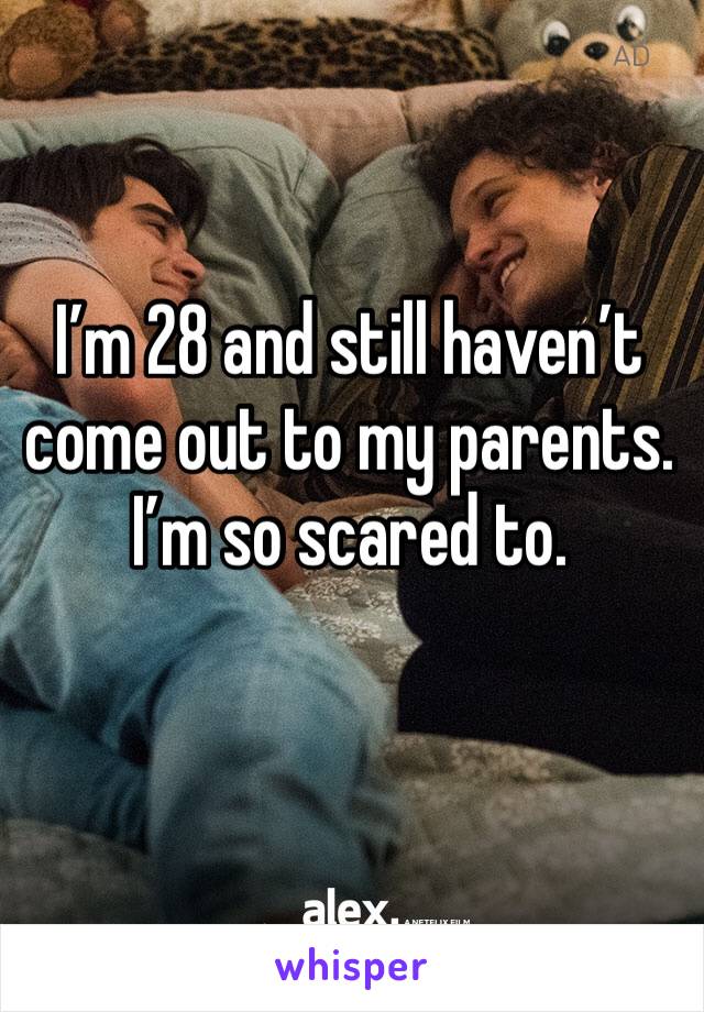 I’m 28 and still haven’t come out to my parents. I’m so scared to. 