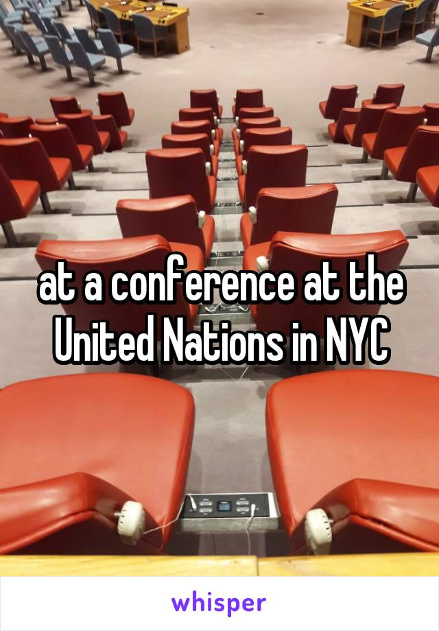  at a conference at the United Nations in NYC