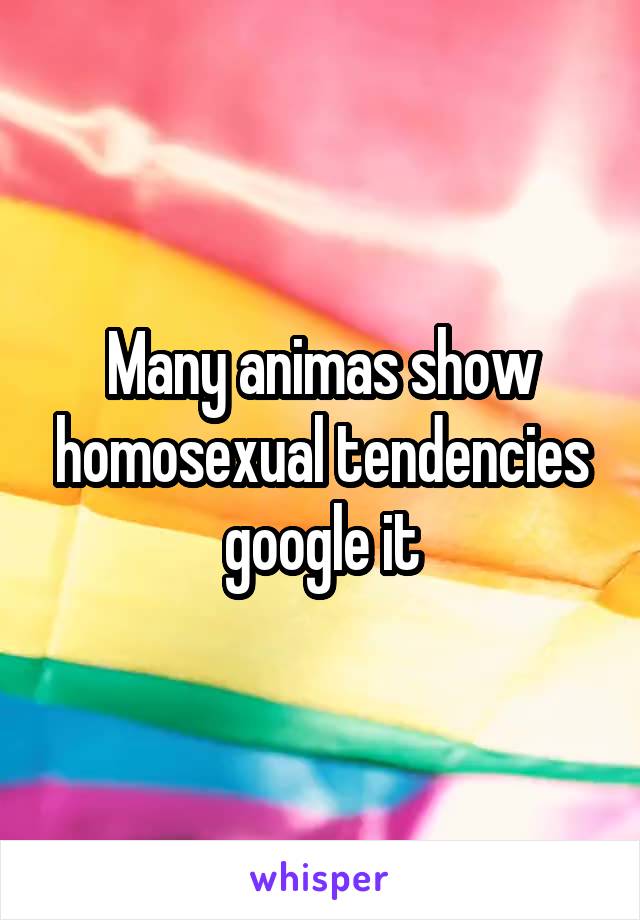 Many animas show homosexual tendencies google it