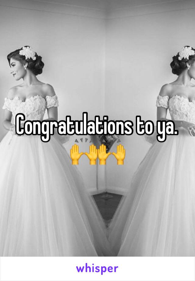 Congratulations to ya. 
🙌🙌