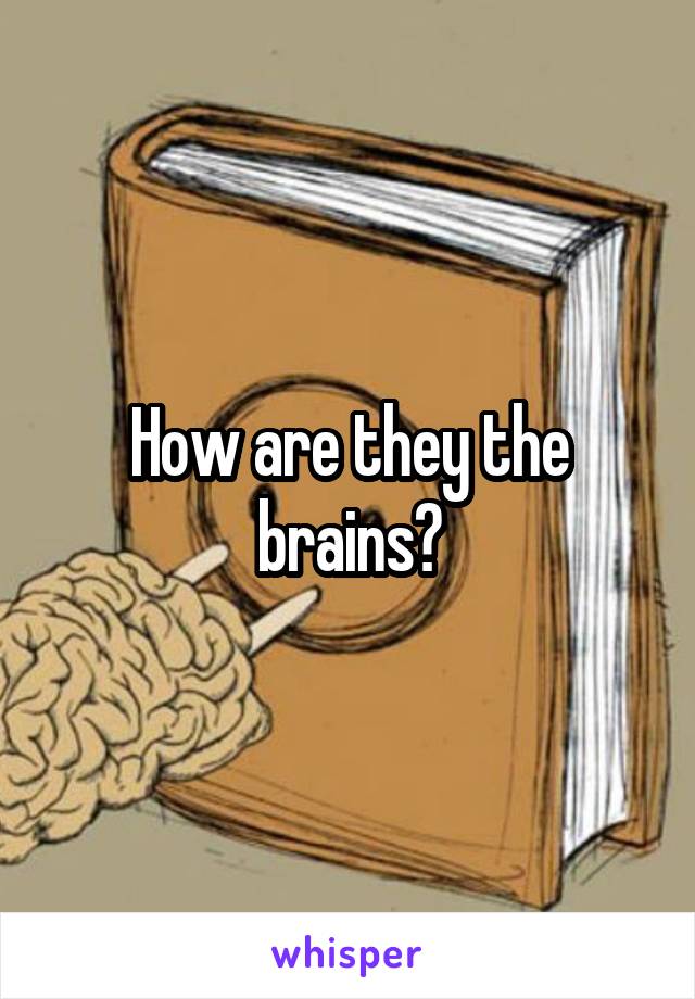 How are they the brains?