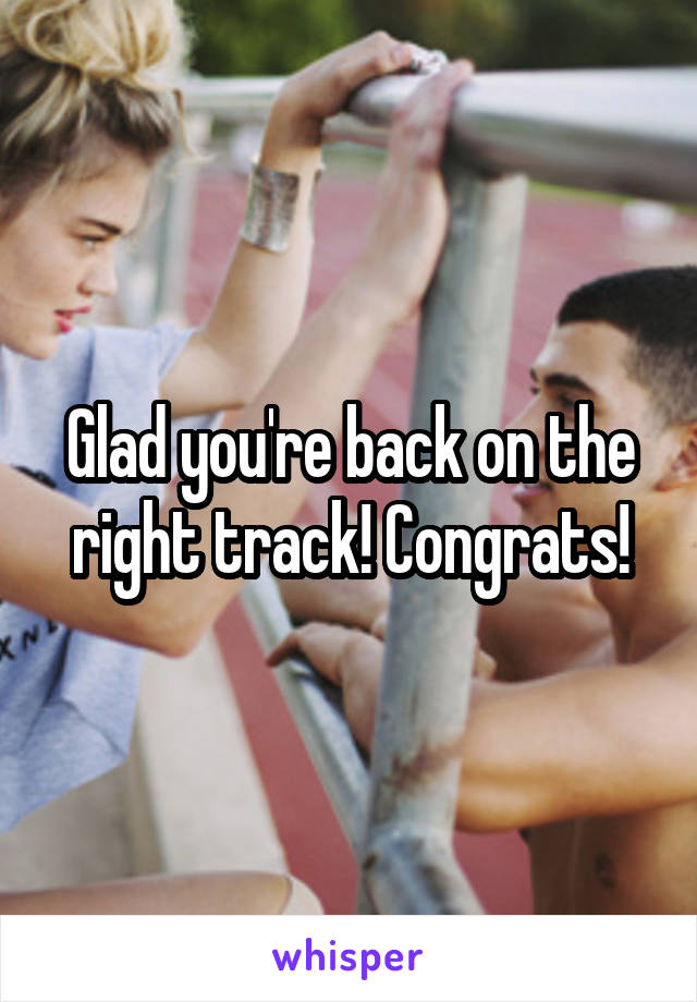 Glad you're back on the right track! Congrats!