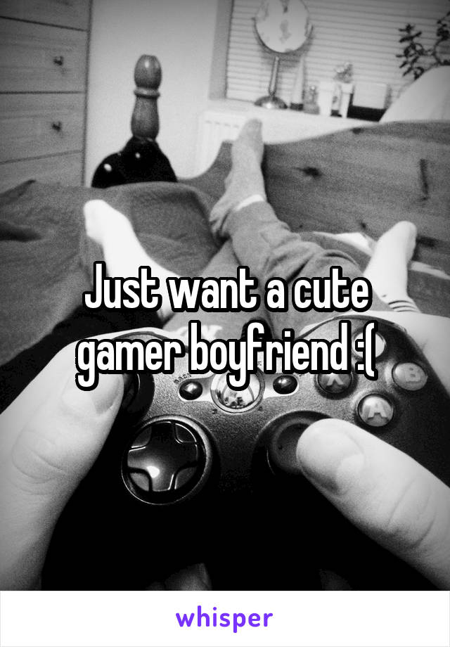 Just want a cute gamer boyfriend :(