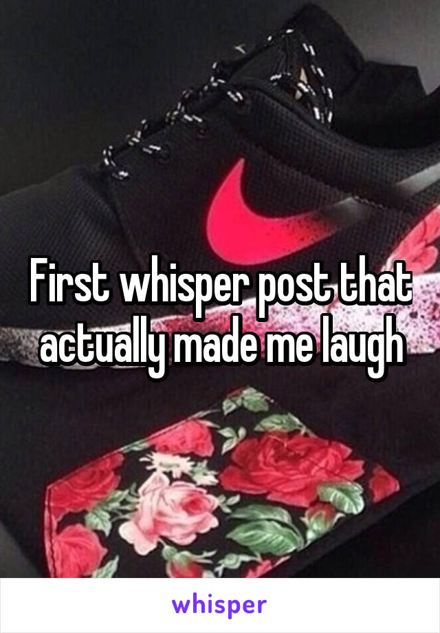 First whisper post that actually made me laugh