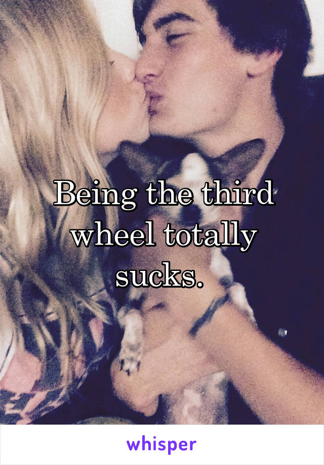 Being the third wheel totally sucks. 