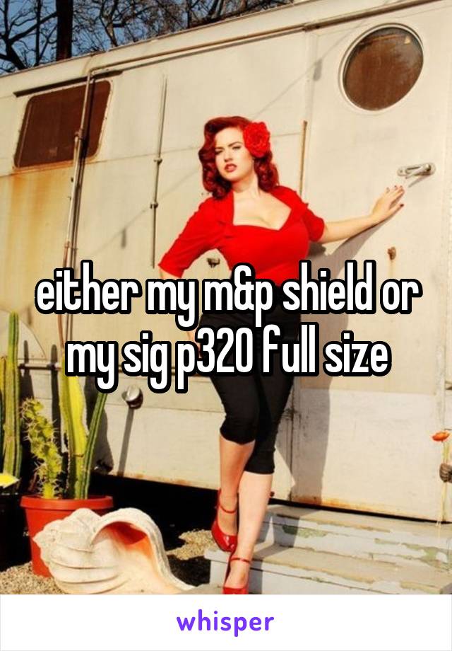 either my m&p shield or my sig p320 full size