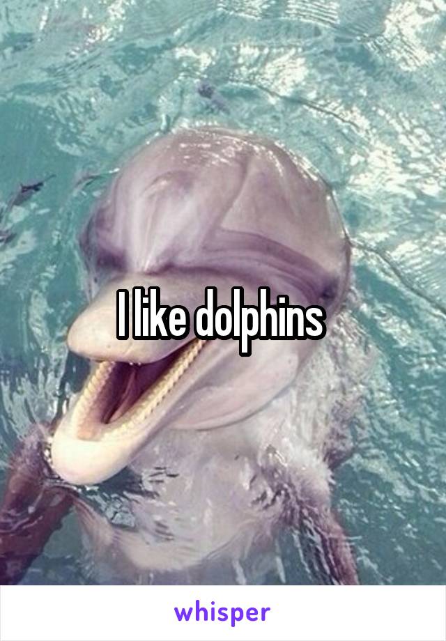 I like dolphins 