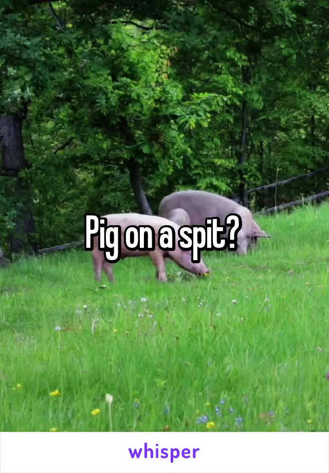 Pig on a spit? 