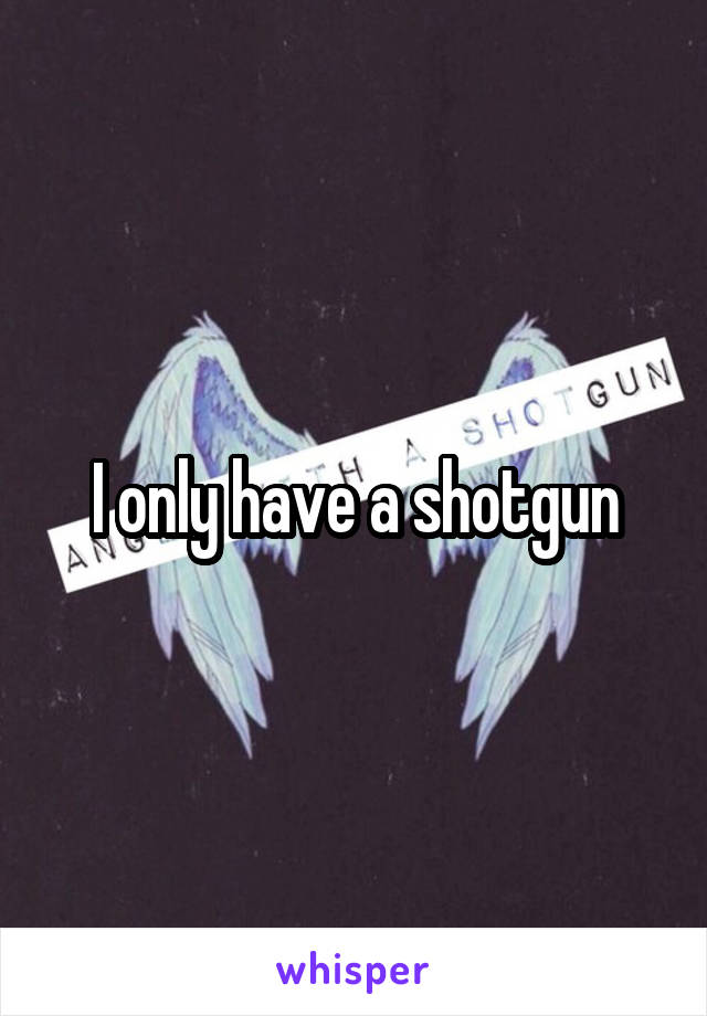 I only have a shotgun