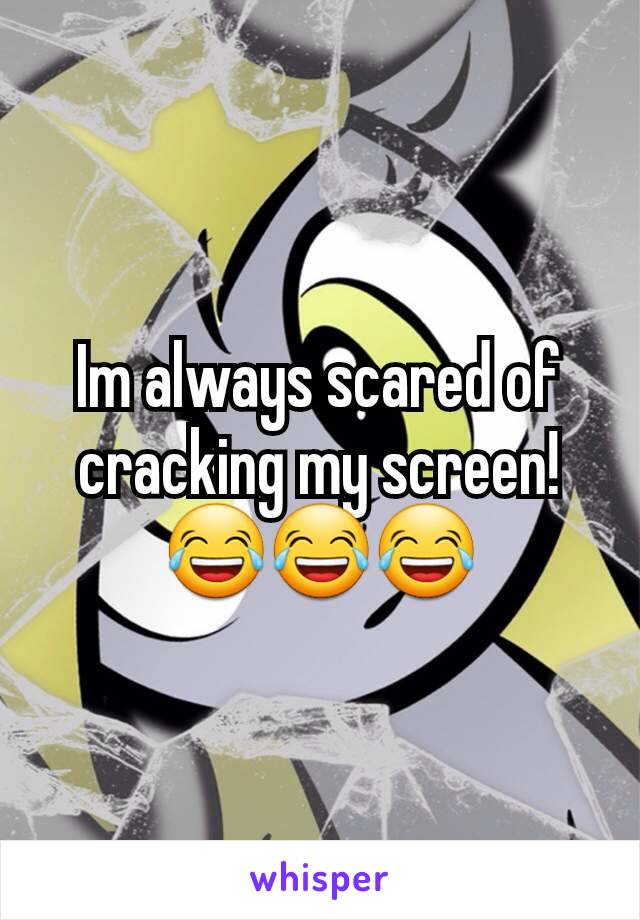 Im always scared of cracking my screen! 😂😂😂