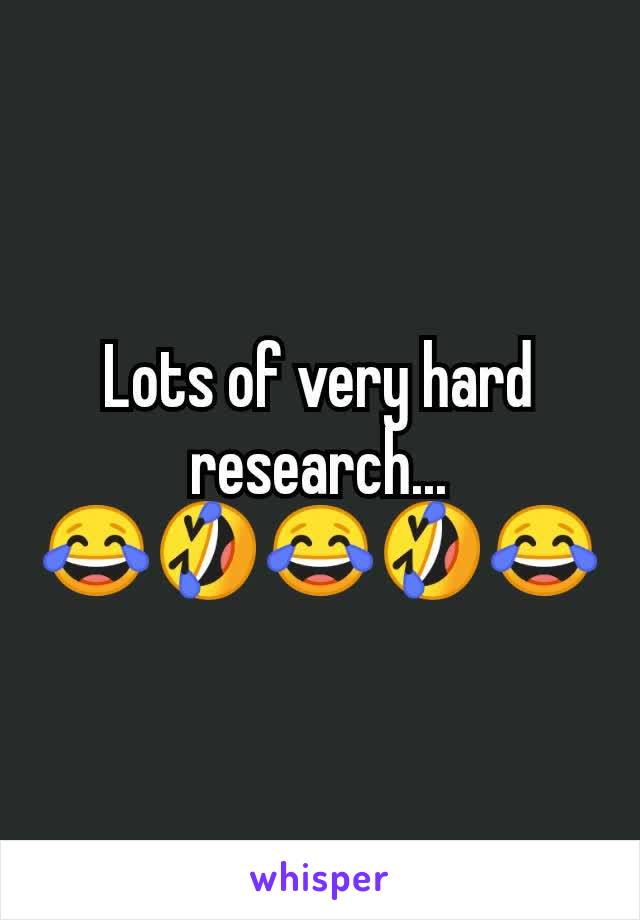 Lots of very hard research...
😂🤣😂🤣😂