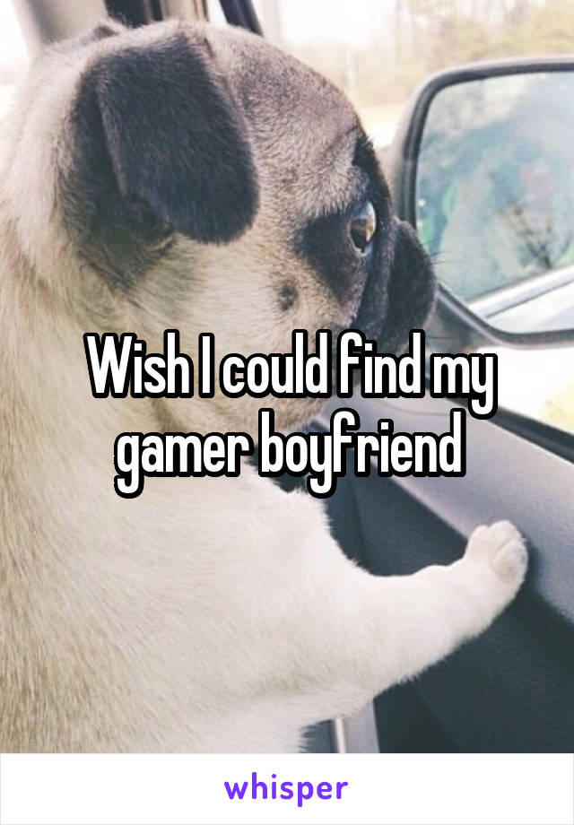 Wish I could find my gamer boyfriend