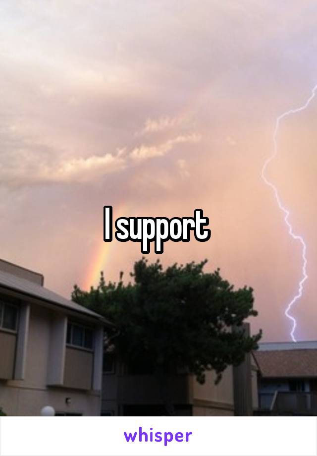 I support 