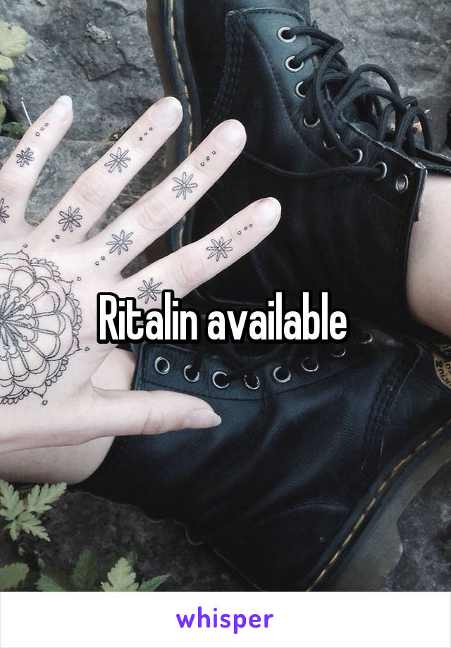 Ritalin available 