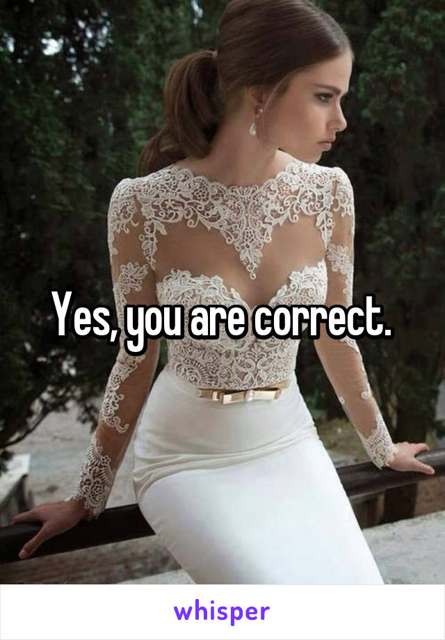 Yes, you are correct. 