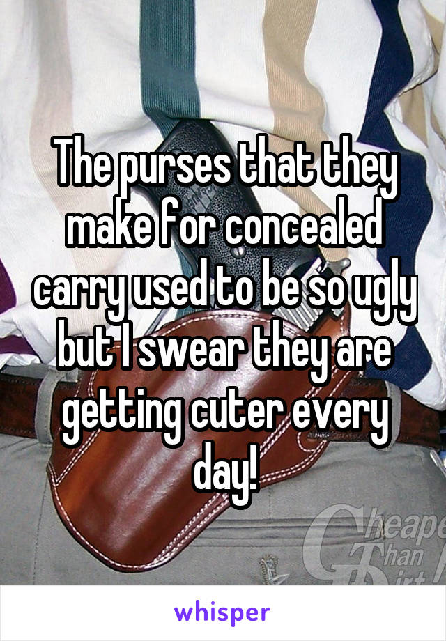 The purses that they make for concealed carry used to be so ugly but I swear they are getting cuter every day!