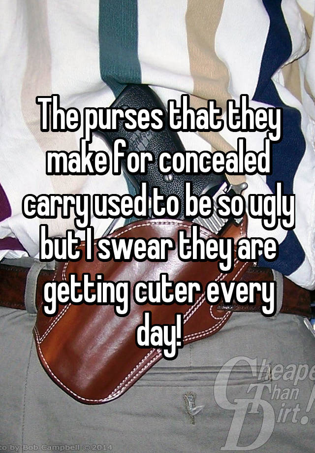 The purses that they make for concealed carry used to be so ugly but I swear they are getting cuter every day!