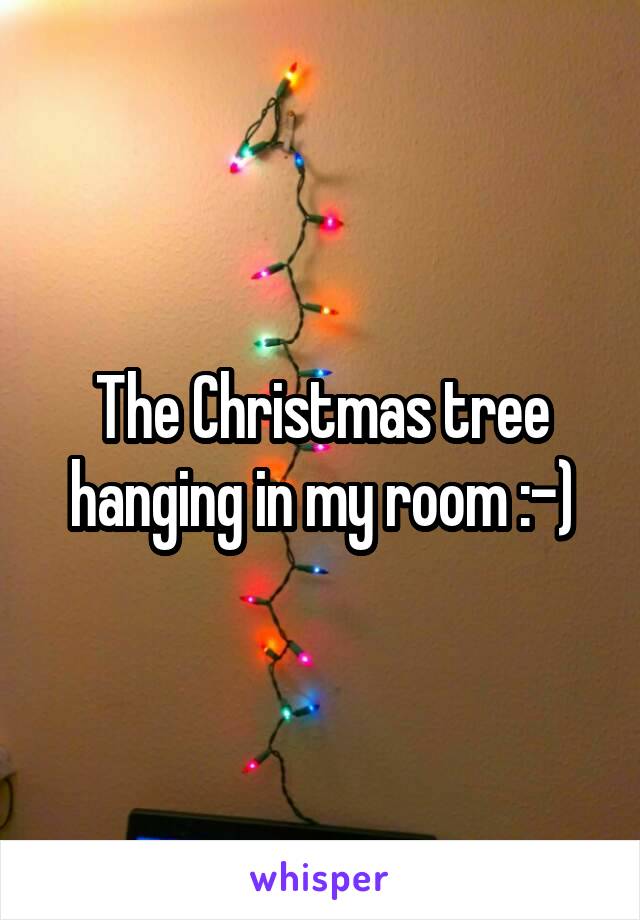 The Christmas tree hanging in my room :-)