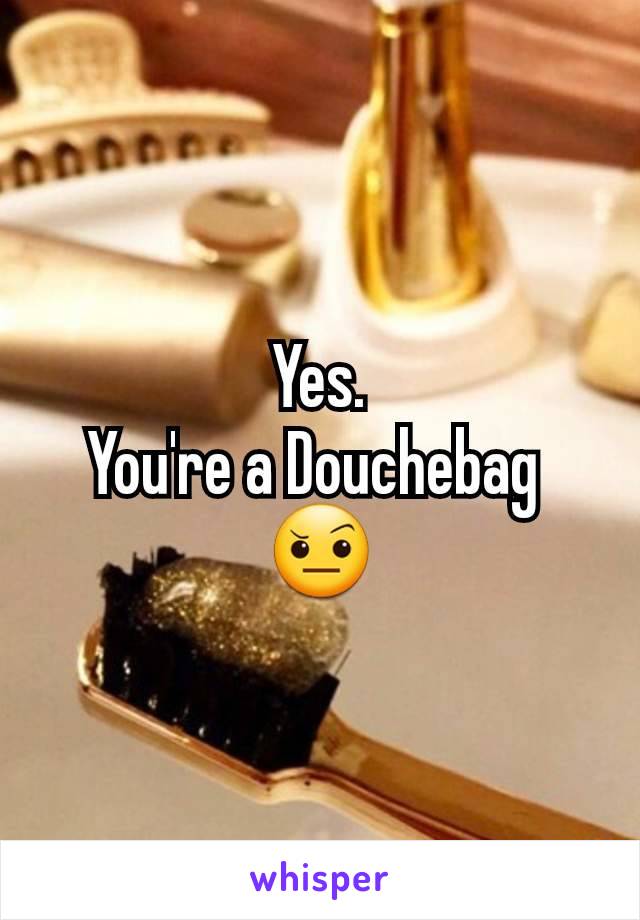 Yes.
You're a Douchebag 
🤨