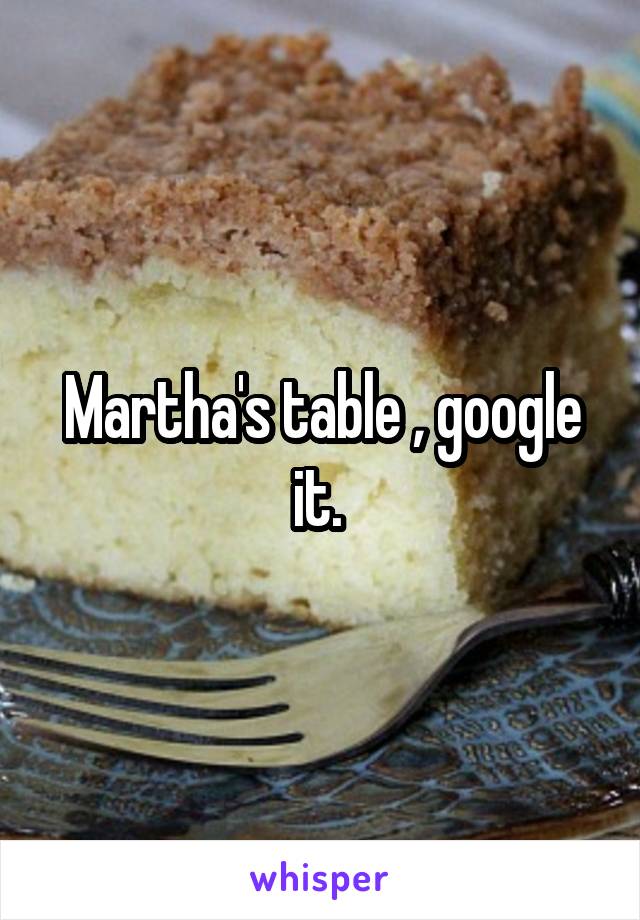 Martha's table , google it. 